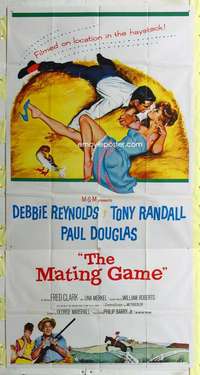e420 MATING GAME three-sheet movie poster '59 Debbie Reynolds, Tony Randall
