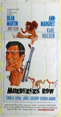 e019 MURDERERS' ROW three-sheet movie poster '66 Dean Martin, Ann-Margret