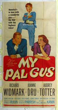 e440 MY PAL GUS three-sheet movie poster '52 Richard Widmark, Joanne Dru