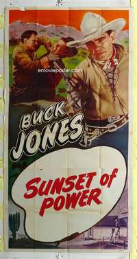 e545 BUCK JONES stock 3sh R40s Buck Jones holding gun, Sunset of Power