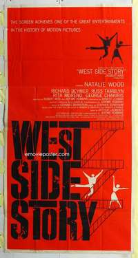 e592 WEST SIDE STORY three-sheet movie poster '61 pre-Awards
