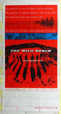 e602 WILD BUNCH int'l three-sheet movie poster '69 Sam Peckinpah classic!