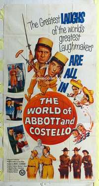 e610 WORLD OF ABBOTT & COSTELLO three-sheet movie poster '65 Bud & Lou!