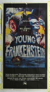 e618 YOUNG FRANKENSTEIN int'l three-sheet movie poster '74 Mel Brooks, Wilder