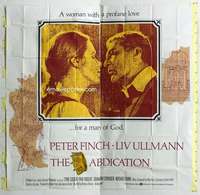 e023 ABDICATION int'l six-sheet movie poster '74 Peter Finch, Liv Ullmann