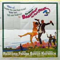 e029 BAREFOOT IN THE PARK six-sheet movie poster '67 Redford, Jane Fonda
