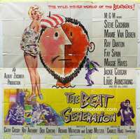 e031 BEAT GENERATION six-sheet movie poster '59 Mamie Van Doren, beatniks!