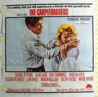 e040 CARPETBAGGERS six-sheet movie poster '64 George Peppard, Alan Ladd