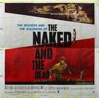 e088 NAKED & THE DEAD six-sheet movie poster '58 Norman Mailer, Aldo Ray