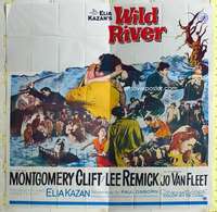 e122 WILD RIVER six-sheet movie poster '60 Elia Kazan, Montgomery Clift