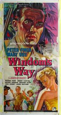 e607 WINDOM'S WAY English three-sheet movie poster '58 Peter Finch, Mary Ure