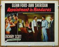 f066 APPOINTMENT IN HONDURAS movie lobby card #2 '53 Ford, Sheridan