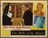 f311 BELLS OF ST MARY'S movie lobby card '46 Bergman, Bing Crosby