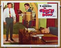 f344 BUSY BODY movie lobby card '67 Sid Caesar and dead guy on desk!