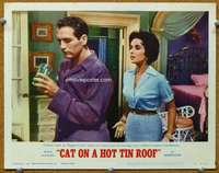 f360 CAT ON A HOT TIN ROOF movie lobby card #4 R66 Liz Taylor, Newman