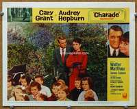 f362 CHARADE movie lobby card #6 '63 Cary Grant, Audrey Hepburn