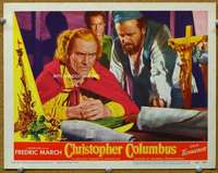 f372 CHRISTOPHER COLUMBUS movie lobby card #3 '49 Fredric March