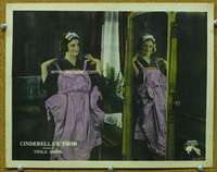 f374 CINDERELLA'S TWIN movie lobby card '20 Viola Dana looks in mirror!