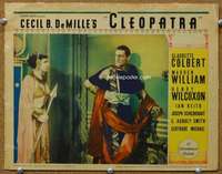 f377 CLEOPATRA movie lobby card '34 Claudette Colbert, DeMille