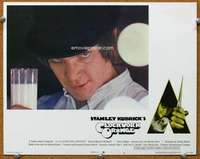 f379 CLOCKWORK ORANGE movie lobby card #4 '72 great McDowell close up!