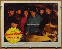 f398 COUNTER-ATTACK movie lobby card '45 Paul Muni, Chapman, WWII