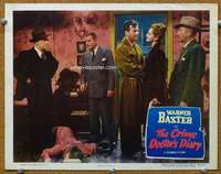 f400 CRIME DOCTOR'S DIARY movie lobby card #4 '49 Warner Baxter