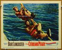 f401 CRIMSON PIRATE movie lobby card #5 '52 Burt Lancaster, Cravat