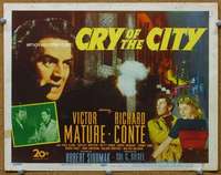 f137 CRY OF THE CITY title movie lobby card '48 film noir, Mature, Conte