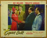 f405 CRYSTAL BALL movie lobby card '43 Paulette Goddard, Milland