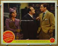 f417 DESIGN FOR SCANDAL movie lobby card '41 Walter Pidgeon, Arnold