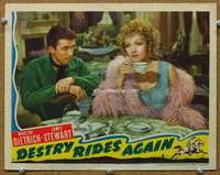 f421 DESTRY RIDES AGAIN movie lobby card '39 Stewart, Dietrich