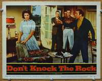 f436 DON'T KNOCK THE ROCK movie lobby card #4 '57 girl chastised!