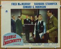 f048 DOUBLE INDEMNITY movie lobby card #5 '44 MacMurray, Ed Robinson