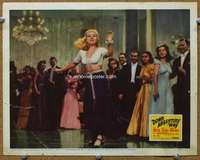 f438 DOWN ARGENTINE WAY movie lobby card '40 sexy Betty Grable dancing!