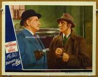 f440 DRESSED TO KILL movie lobby card '46 Rathbone as Sherlock Holmes