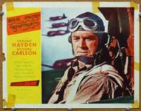 f467 FLAT TOP movie lobby card '52 Sterling Hayden close up in plane!