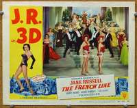 f476 FRENCH LINE movie lobby card '54 Jane Russell, J.R. in 3-D!