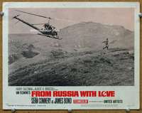 f480 FROM RUSSIA WITH LOVE movie lobby card #2 '64 Bond w/helicopter!