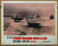 f482 FROM RUSSIA WITH LOVE movie lobby card #4 '64 Connery w/boat!