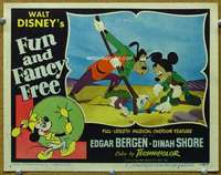 f491 FUN & FANCY FREE movie lobby card #4 '47 Mickey, Goofy, & Donald!