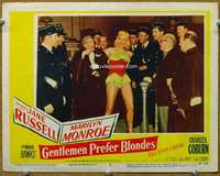 f496 GENTLEMEN PREFER BLONDES movie lobby card #2 '53 Jane Russell
