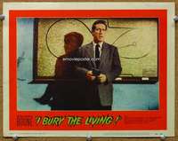 f575 I BURY THE LIVING movie lobby card #5 '58 Richard Boone close up!