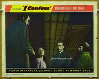 f097 I CONFESS movie lobby card #8 '53 priest Montgomery Clift!