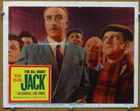 f581 I'M ALL RIGHT JACK movie lobby card #4 '60 Peter Sellers shocked!