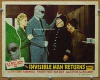 f593 INVISIBLE MAN RETURNS movie lobby card #5 R48 in bandages!