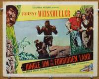 f620 JUNGLE JIM IN THE FORBIDDEN LAND movie lobby card '51 wolf men!