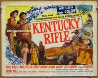 f165 KENTUCKY RIFLE title movie lobby card '55 Chill Wills, Lance Fuller
