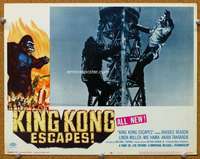 f626 KING KONG ESCAPES movie lobby card #7 '68 climbing tower!