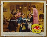 f627 KISS & TELL movie lobby card '45 Shirley Temple, Courtland
