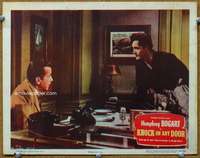 f629 KNOCK ON ANY DOOR movie lobby card '49 Humphrey Bogart, Derek